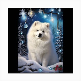 Samoyed Christmas Canvas Print