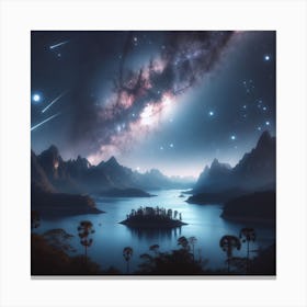 Starry Night Sky Canvas Print