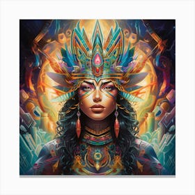 Psychedelic Woman. Psychedelic Egyptian Goddess Canvas Print