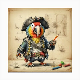 Pirate Parrot 5 Canvas Print