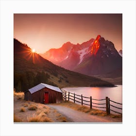 Sunset In Chile Canvas Print