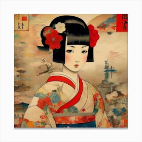 Japanese girl Canvas Print