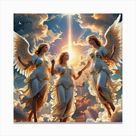 Three Angels Canvas Print