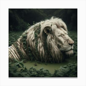 Lion In The Forest 3 Canvas Print