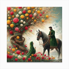 King And Queen Of Flowers Canvas Print