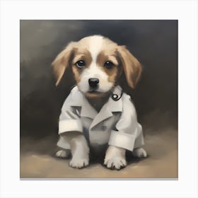 Doctor Puppy Canvas Print