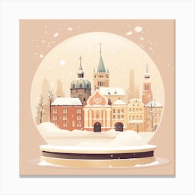 Prague Czech Republic 3 Snowglobe Canvas Print