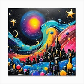 Cityscape Painting Canvas Print