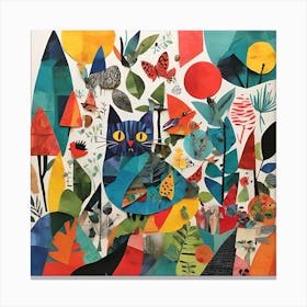 Cat In The Forest Canvas Print