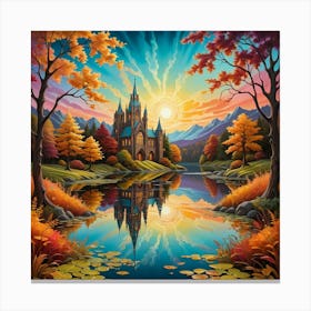 Castle By The Lake 1 Canvas Print