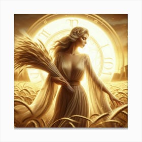 Golden Time Lady Canvas Print