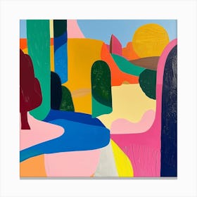 Abstract Park Collection Montjuc Park Barcelona 3 Canvas Print