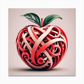 3d Apple Art Canvas Print