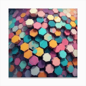 Abstract Hexagons Canvas Print