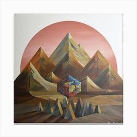 Geometric mountains Canvas Print