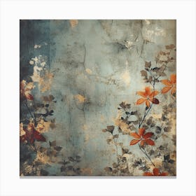 Asian Floral Background Photo Canvas Print