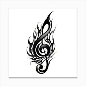 Treble Clef Tattoo 1 Canvas Print