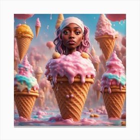 Ice Cream Cones 1 Canvas Print