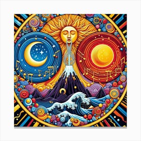 Sun And Moon 5 Canvas Print