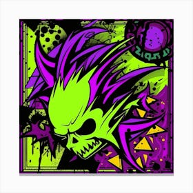 Splatter Skull 2 Canvas Print