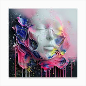 Face It 3 Abstract Painting Canvas Print
