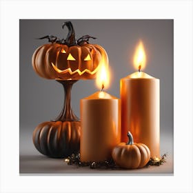 Halloween Candles 2 Canvas Print