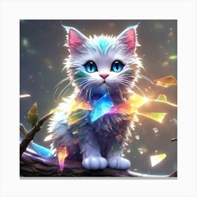 Cat With Crystals Canvas Print