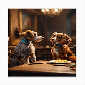 Lady And The Tramp Canvas Print