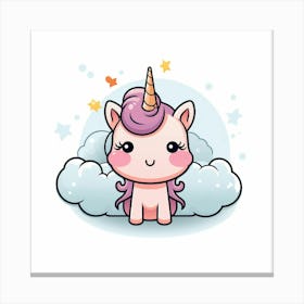 Cute Unicorn 644 Canvas Print