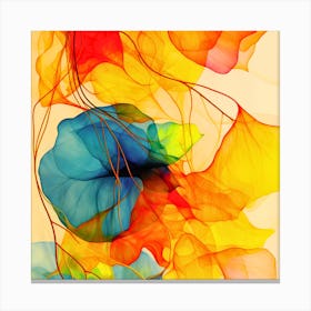 Abstract colorful flowers Canvas Print