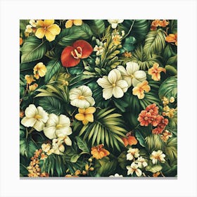 Tropical Flowers Art 6 Canvas Print