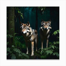 Night Wolves Canvas Print