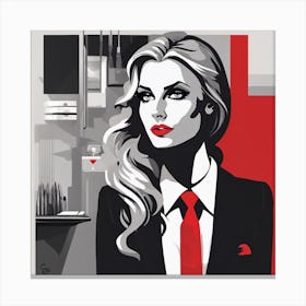 Woman In Business Suit Canvas Print
