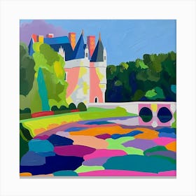 Colourful Gardens Château De Chenonceau Garden France 2 Canvas Print