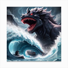 A Monstrous Tidal Wave 1 Canvas Print