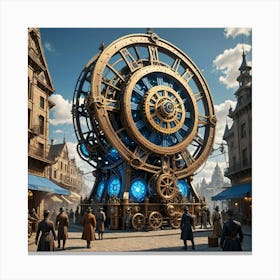 Steampunk Clock Canvas Print