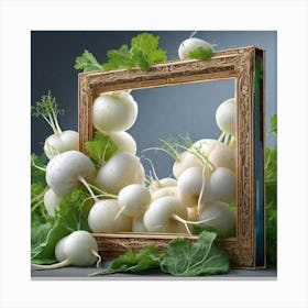 Radishes In A Frame 1 Canvas Print