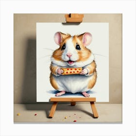 Hamster Painting 13 Canvas Print