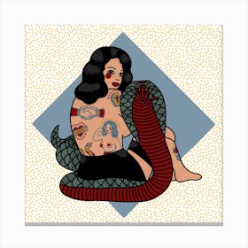 Zara And The Snake Canvas Print