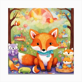 Easter Fox Canvas Print