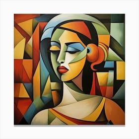 Cubism Cuban Woman 03 Canvas Print