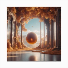 Golden Sphere Canvas Print