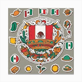 Mexico Flag 9 Canvas Print