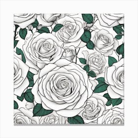 White Roses 5 Canvas Print