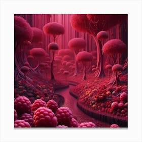 Raspberry Forest Canvas Print