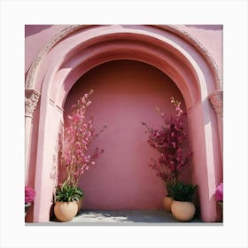 Pink Archway Stock Videos & Royalty-Free Footage Canvas Print