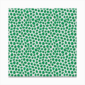 Green Dots Canvas Print
