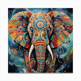 Elephant Series Artjuice By Csaba Fikker 042 Canvas Print
