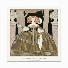 La Rose De L Infante Costume, De Worth From Gazette Du Bon Ton Canvas Print