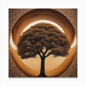 Tree In A Circle Canvas Print